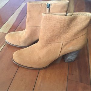 Cole Haan Nike Air Suede Booties Stacked Heel 10B